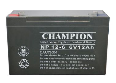 China Champion Battery  6V12Ah NP12-6 Lead Acid AGM Battery, VRLA Battery, SLA Battery