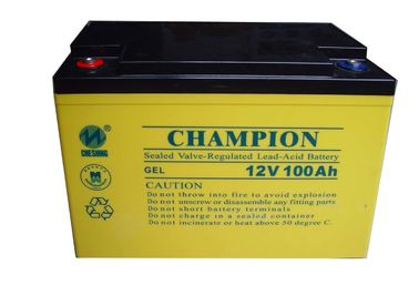 China Champion Solar GEL Battery 12V100AH NP100-12-G Sealed Lead Acid Solar GEL Battery, Deep Cycle Solar Battery