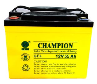 China Champion Solar GEL Battery  12V55AH NP55-12-G Sealed Lead Acid Solar GEL Battery, Deep Cycle GEL Battery