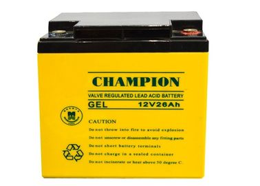 China Champion Deep Cycle Battery 12V26AH NP26-12-G Sealed Lead Acid Solar GEL Battery